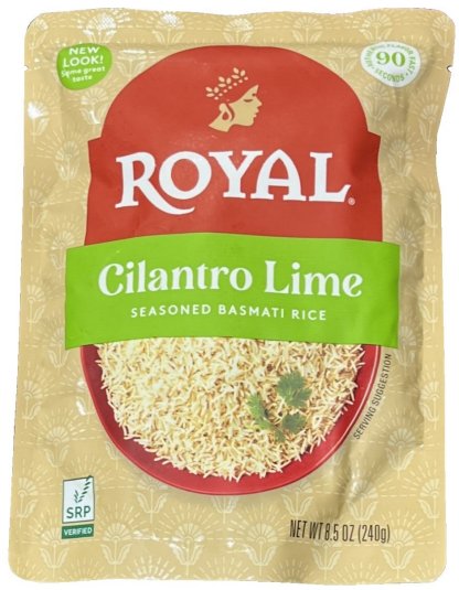 ROYAL CILANTRO LIME SEASONED BASMATI RICE (image for) ROYAL CILANTRO LIME SEASONED BASMATI RICE