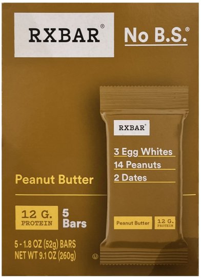 RXBAR PEANUT BUTTER PROTEIN BAR (image for) RXBAR PEANUT BUTTER PROTEIN BAR
