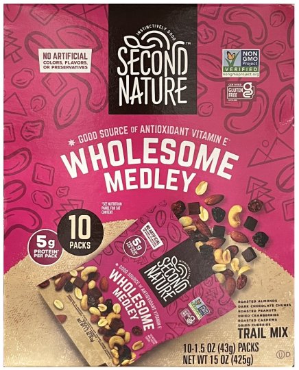 SECOND NATURE WHOLESOME MEDLEY TRAIL MIX (image for) SECOND NATURE WHOLESOME MEDLEY TRAIL MIX