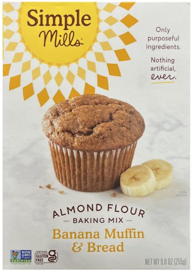 SIMPLE MILLS ALMOND FLOUR BANANA MUFFIN & BREAD MIX (image for) SIMPLE MILLS ALMOND FLOUR BANANA MUFFIN & BREAD MIX