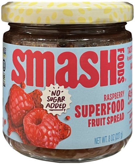SMASH FOODS SUPERFOODS FRUIT SPREAD RASPBERRY (image for) SMASH FOODS SUPERFOODS FRUIT SPREAD RASPBERRY