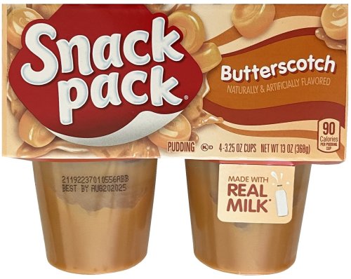 SNACK PACK BUTTERSCOTCH PUDDING (image for) SNACK PACK BUTTERSCOTCH PUDDING