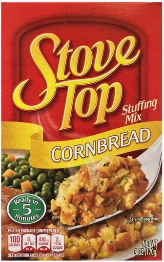 STOVE TOP STUFFING MIX CORNBREAD (image for) STOVE TOP STUFFING MIX CORNBREAD