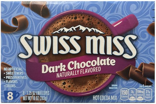 SWISS MISS DARK CHOCOLATE HOT COCOA MIX (image for) SWISS MISS DARK CHOCOLATE HOT COCOA MIX