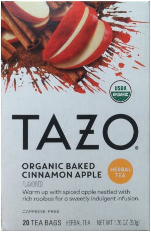 TAZO ORGANIC BAKED CINNAMON APPLE HERBAL TEA (image for) TAZO ORGANIC BAKED CINNAMON APPLE HERBAL TEA
