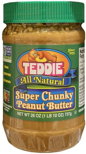 TEDDIE ALL NATURAL SUPER CHUNKY PEANUT BUTTER (image for) TEDDIE ALL NATURAL SUPER CHUNKY PEANUT BUTTER