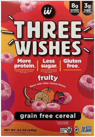 THREE WISHES GRAIN FREE CEREAL FRUITY (image for) THREE WISHES GRAIN FREE CEREAL FRUITY