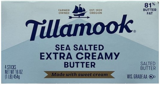 TILLAMOOK SEA SALTED EXTRA CREAMY BUTTER (image for) TILLAMOOK SEA SALTED EXTRA CREAMY BUTTER