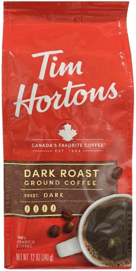 TIM HORTONS DARK ROAST GROUND COFFEE (image for) TIM HORTONS DARK ROAST GROUND COFFEE