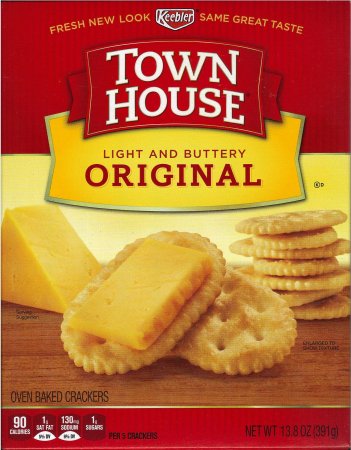 KEEBLER TOWN HOUSE LIGHT AND BUTTERY CRACKERS ORIGINAL (image for) KEEBLER TOWN HOUSE LIGHT AND BUTTERY CRACKERS ORIGINAL