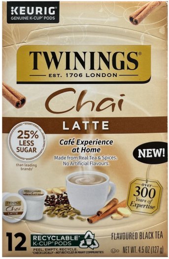 TWININGS CHAI LATTE K-CUP PODS (image for) TWININGS CHAI LATTE K-CUP PODS