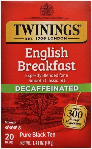 TWININGS ENGLISH BREAKFAST TEA DECAFFEINATED (image for) TWININGS ENGLISH BREAKFAST TEA DECAFFEINATED