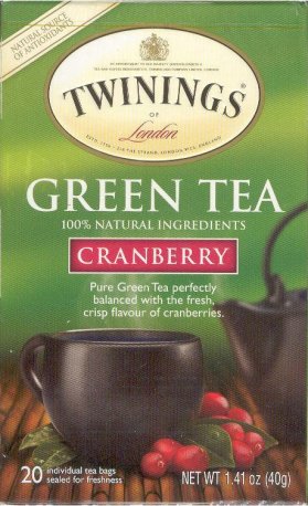 TWININGS GREEN TEA CRANBERRY FLAVOUR (image for) TWININGS GREEN TEA CRANBERRY FLAVOUR