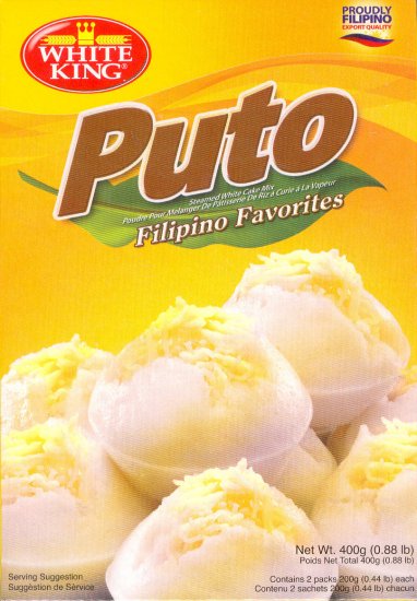 WHITE KING PUTO STEAMED WHITE CAKE MIX (image for) WHITE KING PUTO STEAMED WHITE CAKE MIX