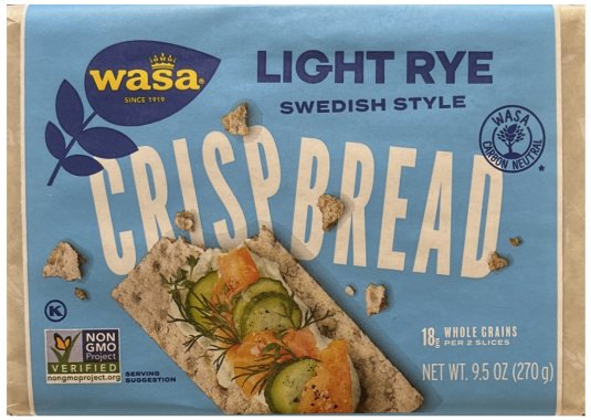 WASA LIGHT RYE CRISPBREAD (image for) WASA LIGHT RYE CRISPBREAD