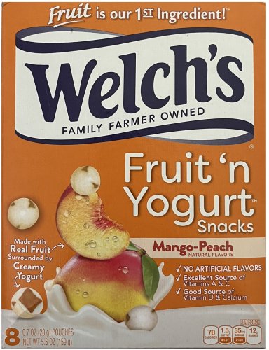 WELCH'S FRUIT 'N YOGURT SNACKS PEACH-MANGO (image for) WELCH'S FRUIT 'N YOGURT SNACKS PEACH-MANGO