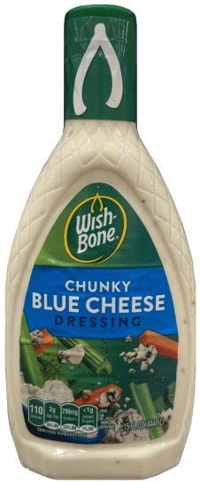 WISH-BONE CHUNKY BLUE CHEESE DRESSING (image for) WISH-BONE CHUNKY BLUE CHEESE DRESSING